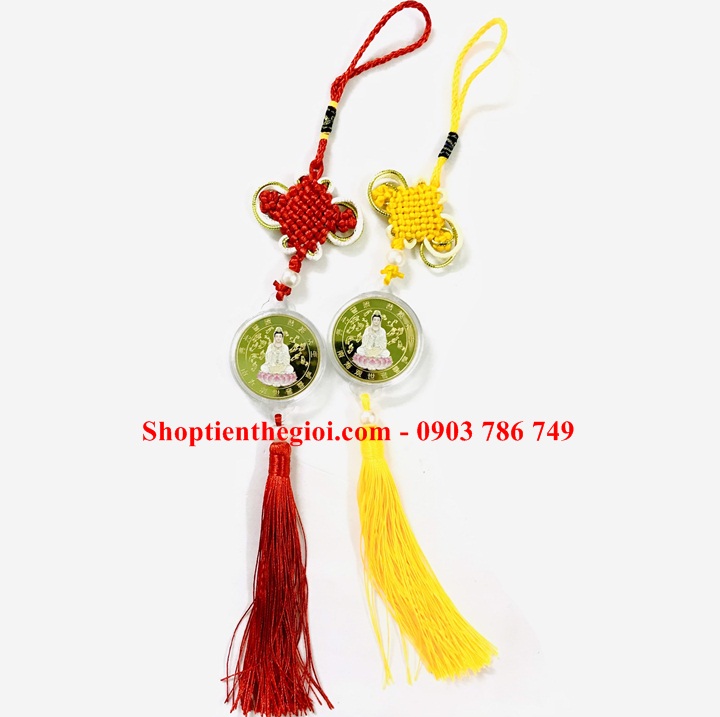 Dây Treo Xu Quan Âm Vàng In Màu  -  SP005203 